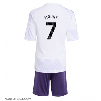 Billige Fotballdrakt Manchester United Mason Mount #7 Replika Bortedraktsett Barn 2025-26 Kortermet (med bukser)